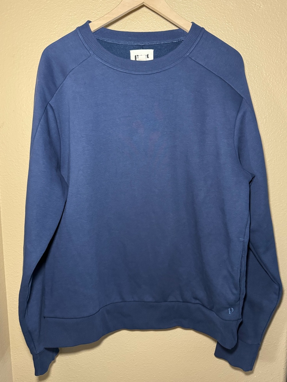 Pact Organic French Navy Courtside Crew Sweatshirt men’s size large